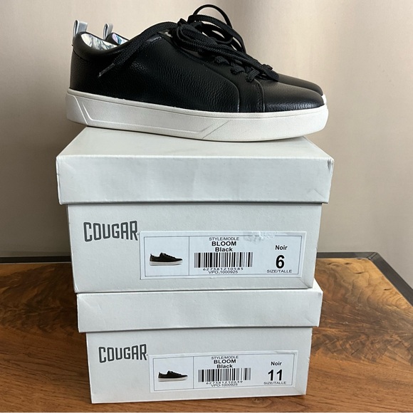 Cougar Bloom Black Leather Sneaker, New in Box - Picture 8 of 8
